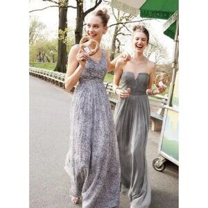 J. Crew Silk Chiffon Heidi Gown in Watercolor Size 2